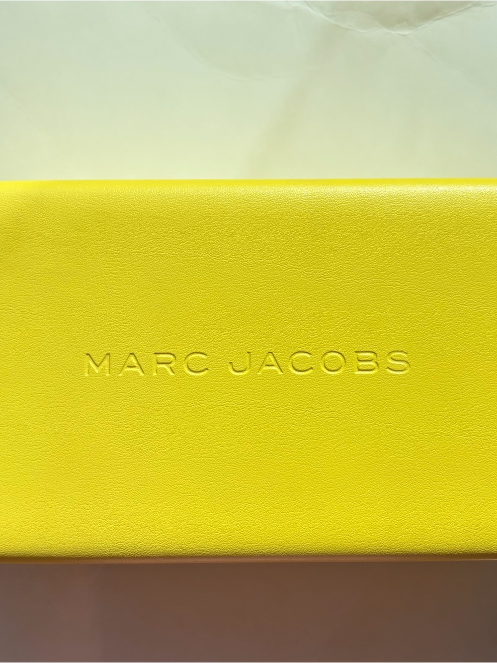 Marc Jacobs Bright Yellow sun glasses case
